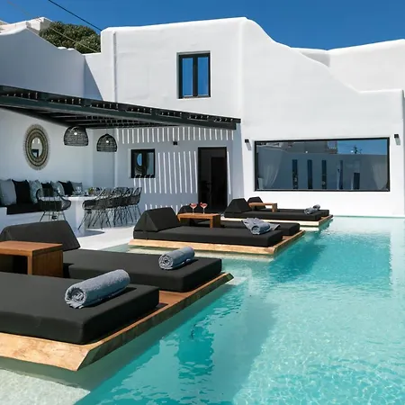 Villa Exquisite Mykonos Hephaestus I 5 Bedroom Infinity Pool Outdoor Jacuzzi Psarou