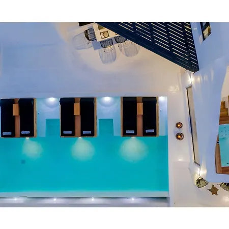 Villa Exquisite Mykonos Hephaestus I 5 Bedroom Infinity Pool Outdoor Jacuzzi Psarou *