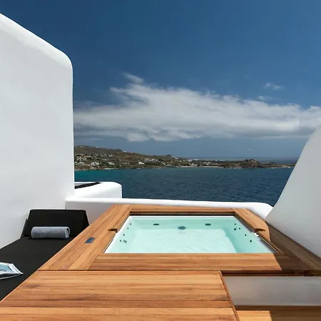 Villa Exquisite Mykonos Hephaestus I 5 Bedroom Infinity Pool Outdoor Jacuzzi Psarou Psarrou