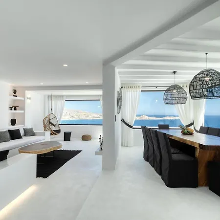 Villa Exquisite Mykonos Hephaestus I 5 Bedroom Infinity Pool Outdoor Jacuzzi Psarou *