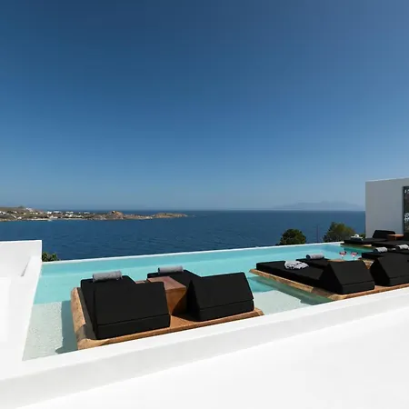 Exquisite Mykonos Hephaestus I 5 Bedroom Infinity Pool Outdoor Jacuzzi Psarou * פסארו