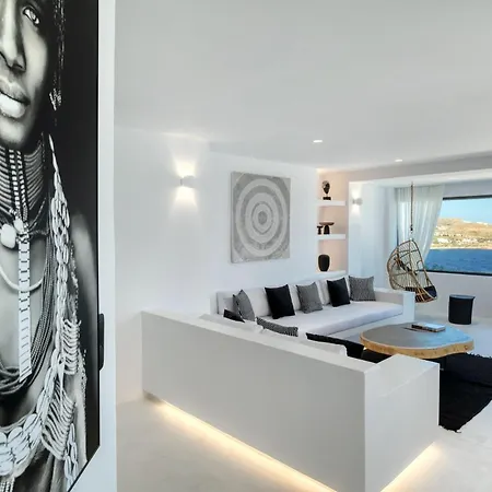 Exquisite Mykonos Hephaestus I 5 Bedroom Infinity Pool Outdoor Jacuzzi Psarou *